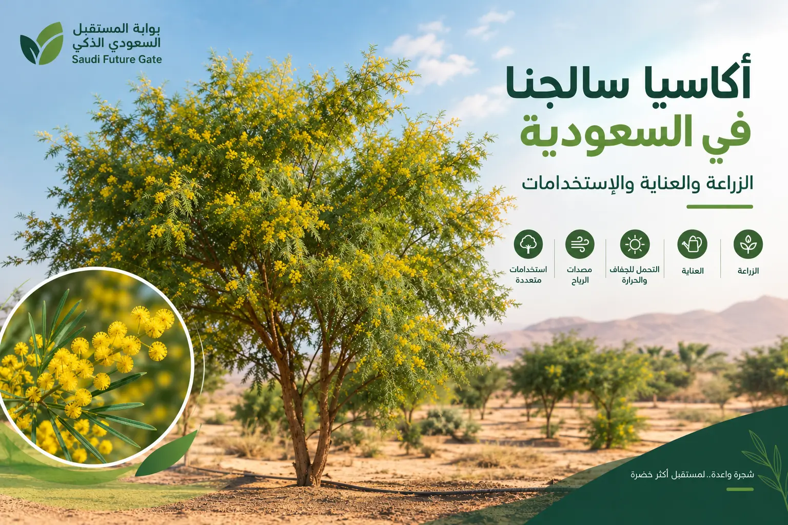 أكاسيا سالجنا في السعودية: الزراعة والعناية والاستخدامات