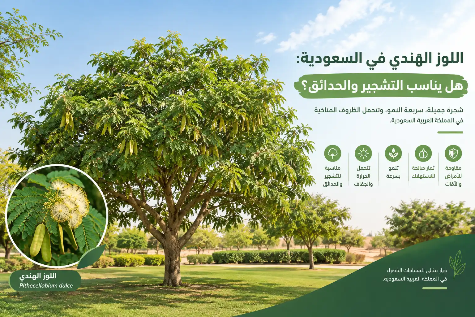 اللوز الهندي في السعودية: هل يناسب التشجير والحدائق؟