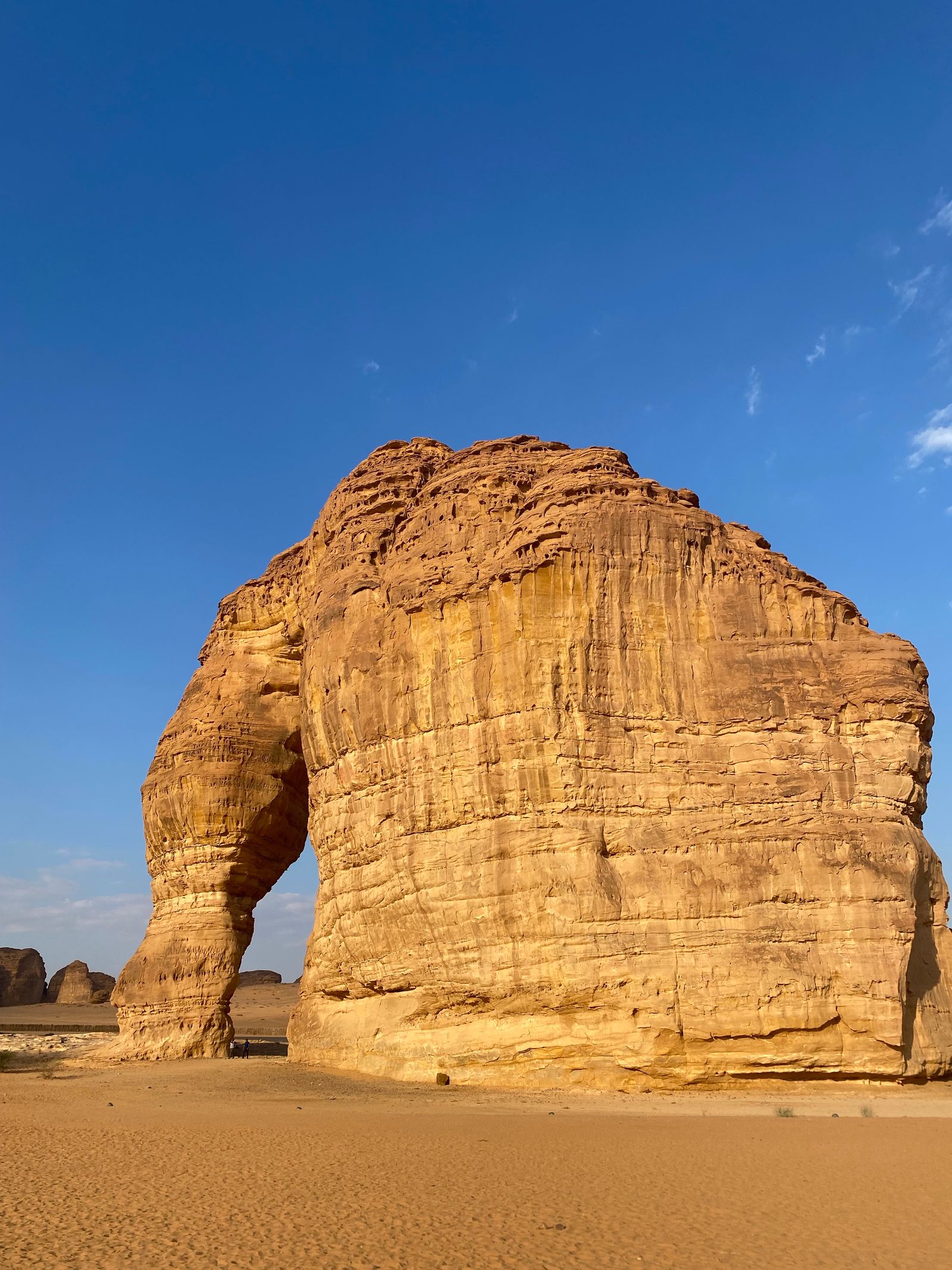 كثبان رملية واسعة في منطقة المدينة المنورة بالمملكة العربية السعودية